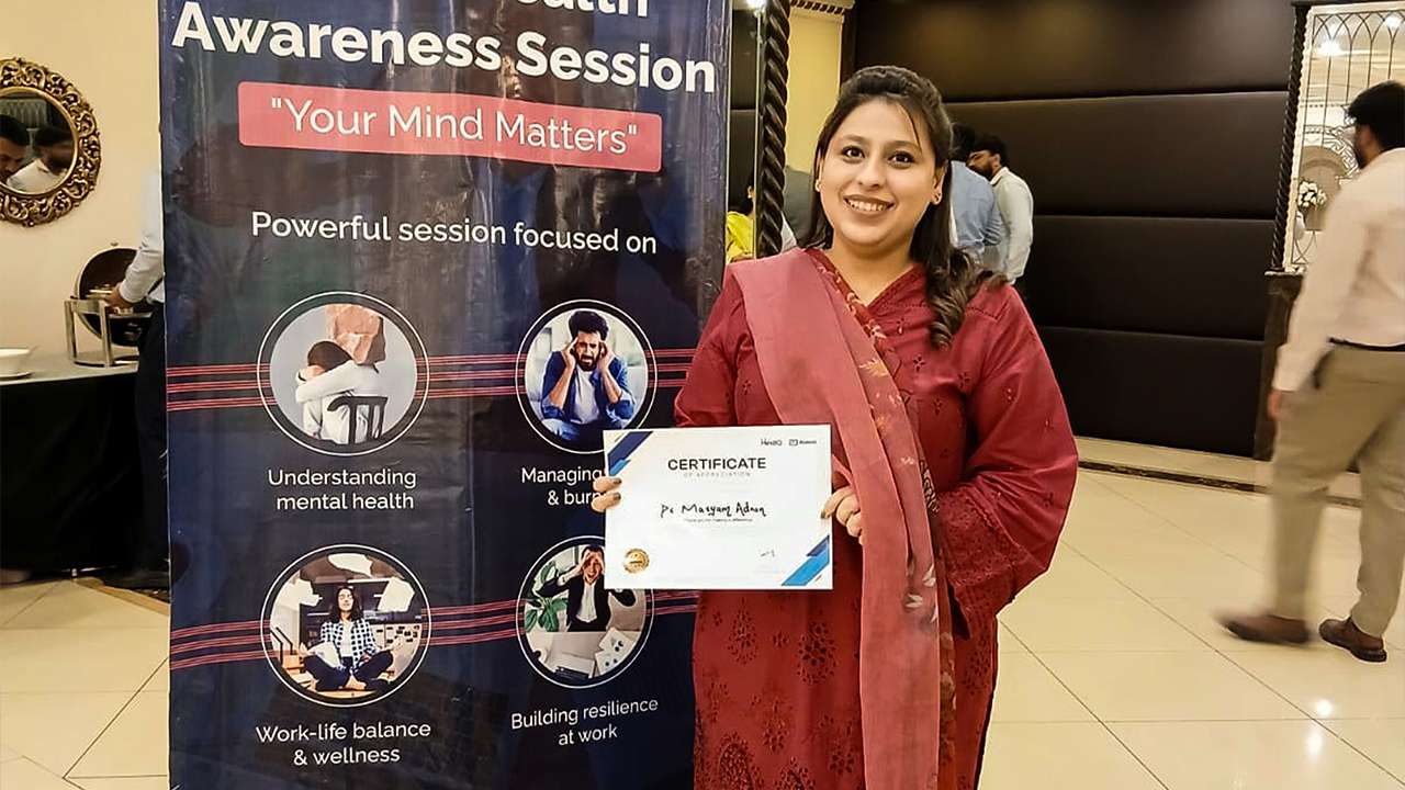 Workplace wellness session by MedIQ Smart Healthcare ental health awareness session in Lahore by MedIQ and Abbott 